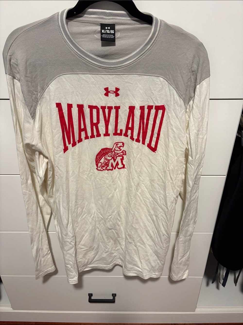 Under Armour Maryland Terrapins UMD Terps Long-Sleeve Crewneck Shirt